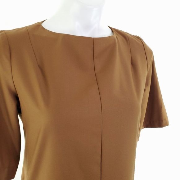 Wolcott : Takemoto HAMLET Midi DRESS - SILTY BROWN sz M - Picture 8 of 11